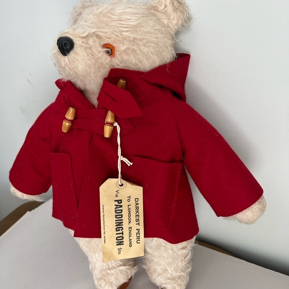 Gabrielle Paddington Bear Plush Toy with Red Coat 1972 - Picture 3 of 11